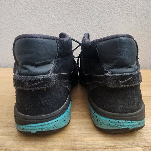 Nike Dunk Lunar Braata Mid STUSSY Black Turquoise Sneakers Mens 9 | 536526-030 - Picture 3 of 11